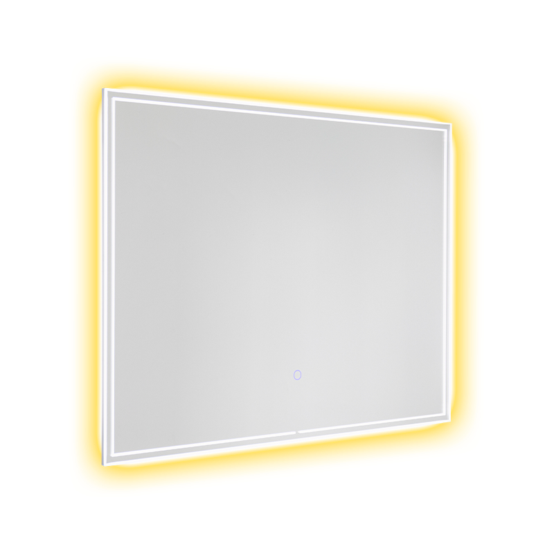 Hliníkový rám LED Smart Dimming Odhmlievanie Podsvietené kúpeľňové zrkadlo Hliníkový rám LED Smart Dimming Odhmlievanie Podsvietené kúpeľňové zrkadlo