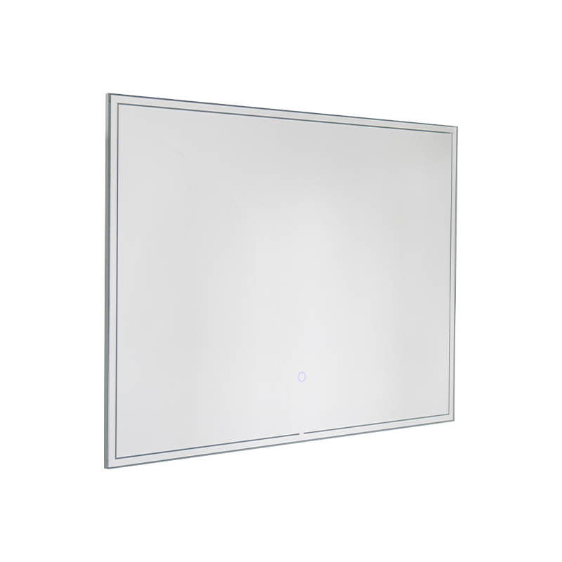 Hliníkový rám LED Smart Dimming Odhmlievanie Podsvietené kúpeľňové zrkadlo Hliníkový rám LED Smart Dimming Odhmlievanie Podsvietené kúpeľňové zrkadlo