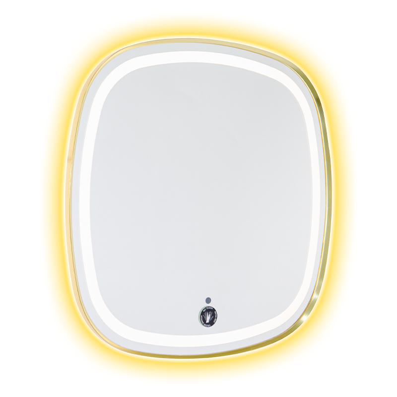 Hliníkový rám LED Smart Dimming Odhmlievanie Podsvietené kúpeľňové zrkadlo Hliníkový rám LED Smart Dimming Odhmlievanie Podsvietené kúpeľňové zrkadlo